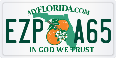 FL license plate EZPA65