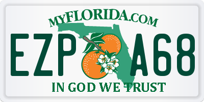 FL license plate EZPA68