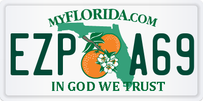 FL license plate EZPA69