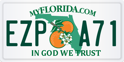 FL license plate EZPA71