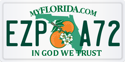 FL license plate EZPA72