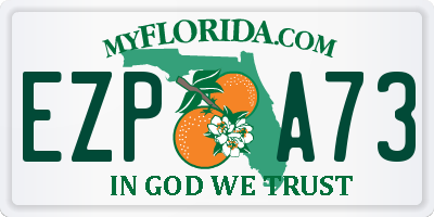 FL license plate EZPA73