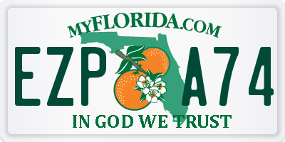 FL license plate EZPA74