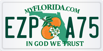 FL license plate EZPA75