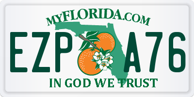 FL license plate EZPA76