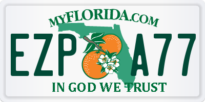 FL license plate EZPA77