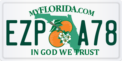 FL license plate EZPA78