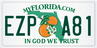 FL license plate EZPA81