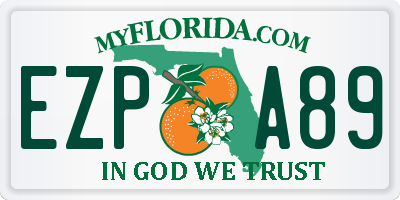 FL license plate EZPA89