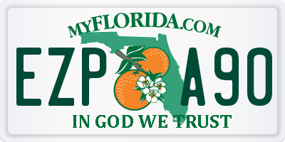 FL license plate EZPA90