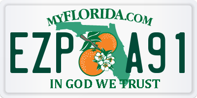 FL license plate EZPA91