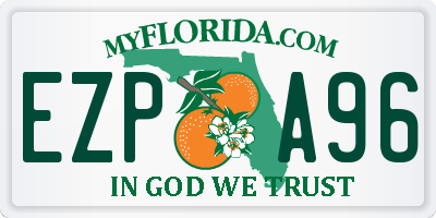 FL license plate EZPA96