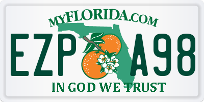 FL license plate EZPA98