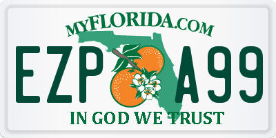 FL license plate EZPA99