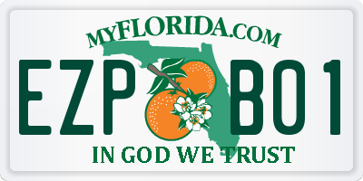 FL license plate EZPB01