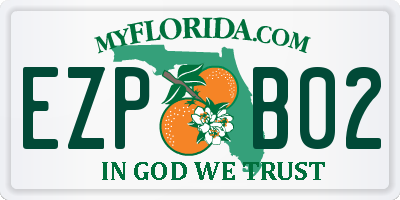 FL license plate EZPB02