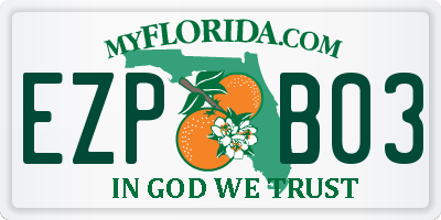 FL license plate EZPB03