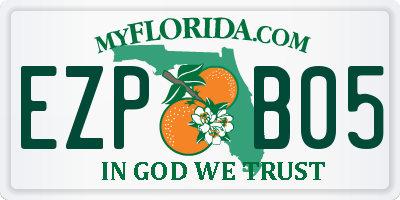 FL license plate EZPB05