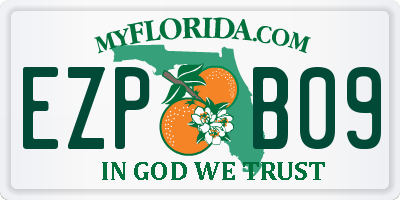 FL license plate EZPB09