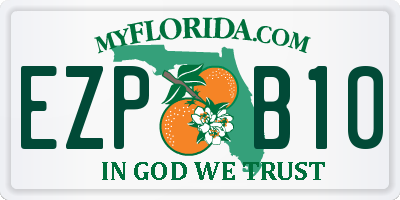 FL license plate EZPB10