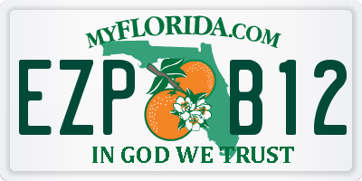 FL license plate EZPB12