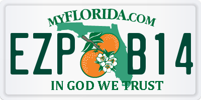 FL license plate EZPB14