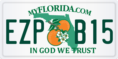 FL license plate EZPB15