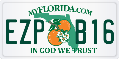 FL license plate EZPB16