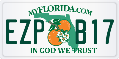 FL license plate EZPB17