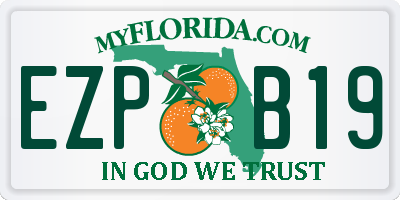 FL license plate EZPB19