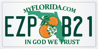 FL license plate EZPB21