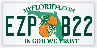 FL license plate EZPB22