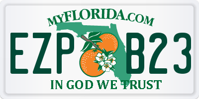 FL license plate EZPB23