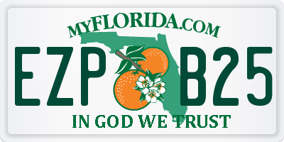 FL license plate EZPB25