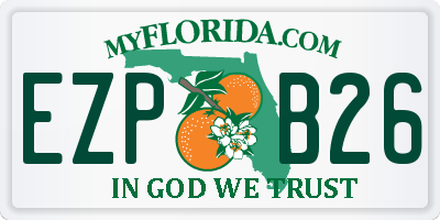 FL license plate EZPB26