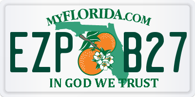 FL license plate EZPB27