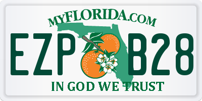 FL license plate EZPB28