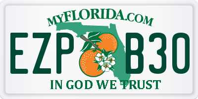 FL license plate EZPB30