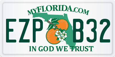 FL license plate EZPB32