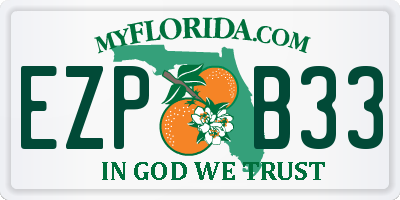 FL license plate EZPB33