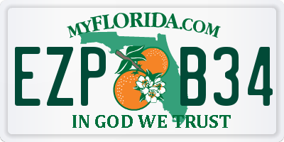 FL license plate EZPB34