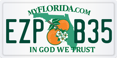 FL license plate EZPB35