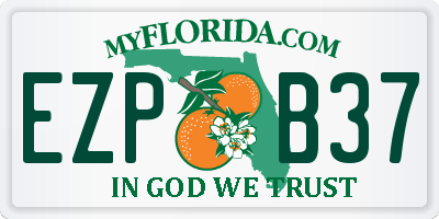 FL license plate EZPB37