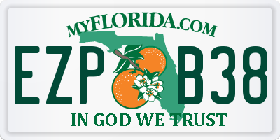 FL license plate EZPB38