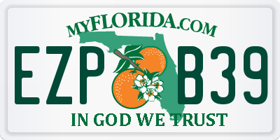 FL license plate EZPB39