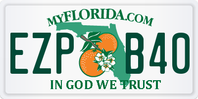 FL license plate EZPB40