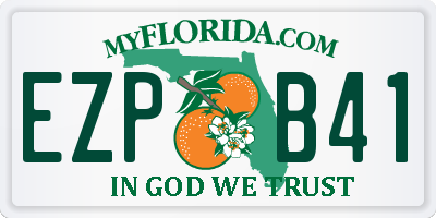 FL license plate EZPB41