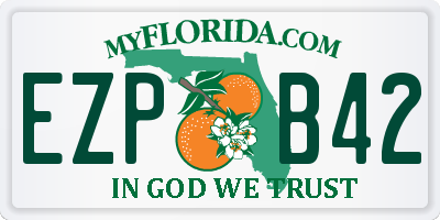 FL license plate EZPB42