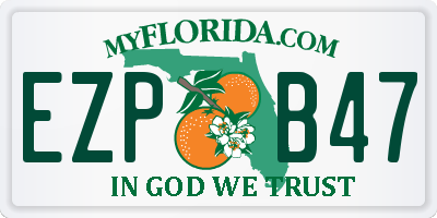 FL license plate EZPB47