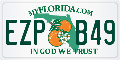 FL license plate EZPB49